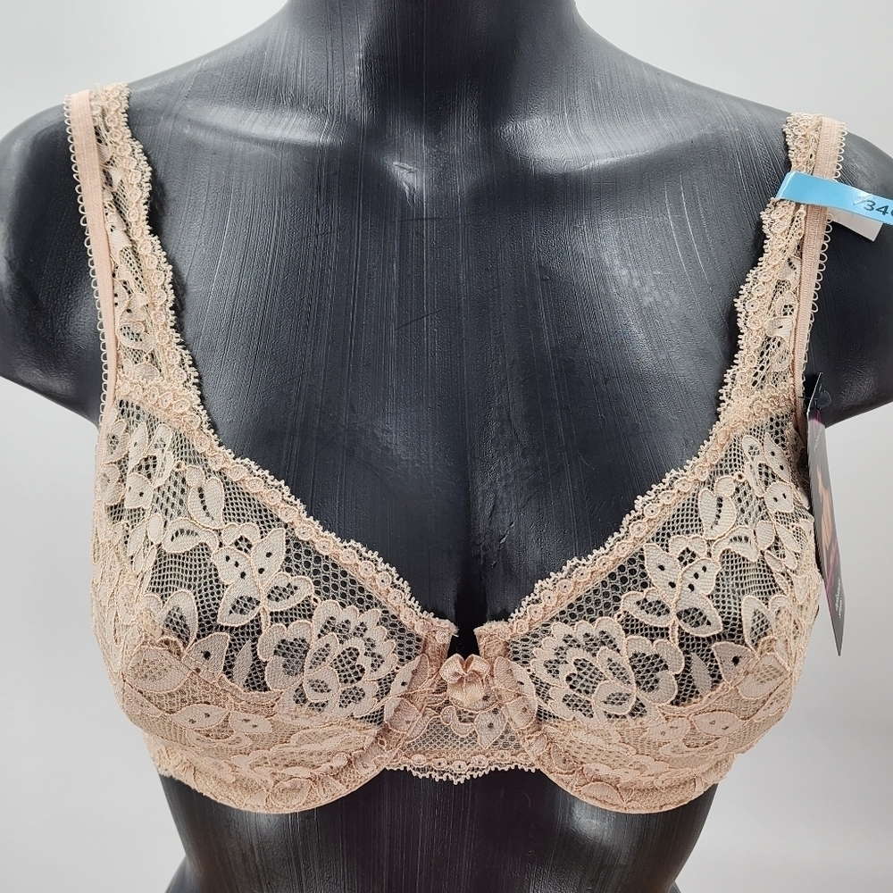 Maidenform 34C Modern Beauty Lace Unlined UW Bra - Nude - NWT